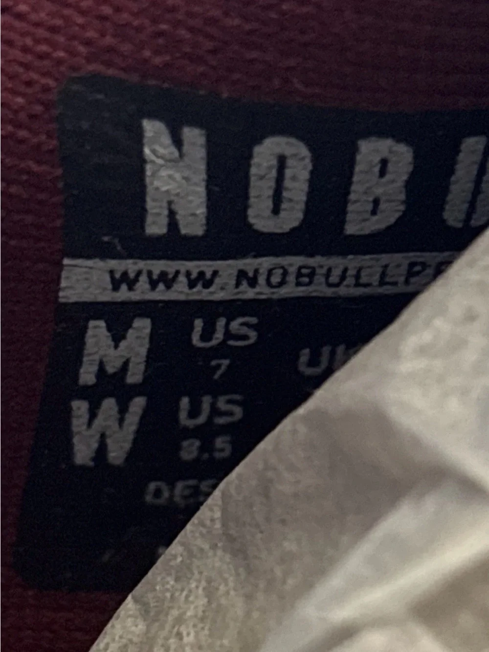 NoBull CABERNET ZEBRA Trainer Low Top Men 7 WOMEN 8.5 Red Black White Shoes